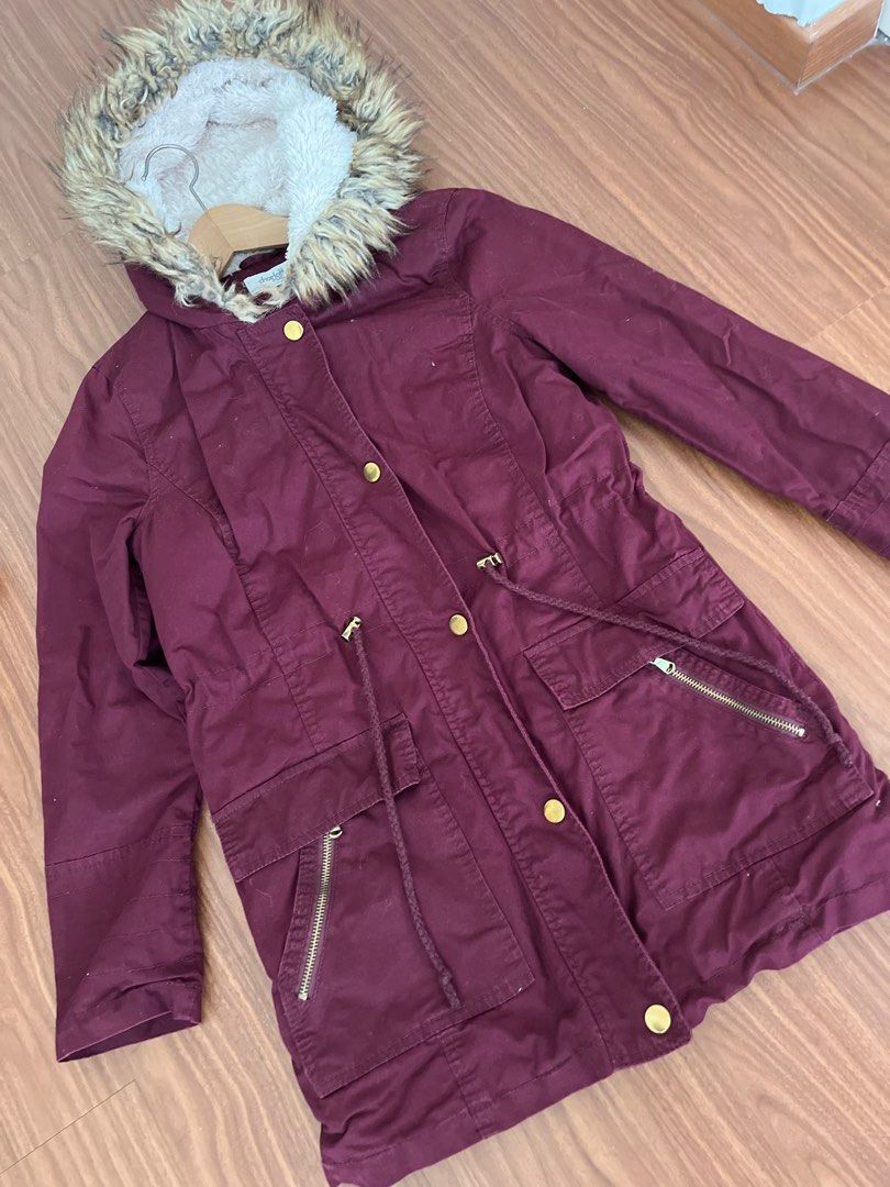 Maroon deals hooded jacket