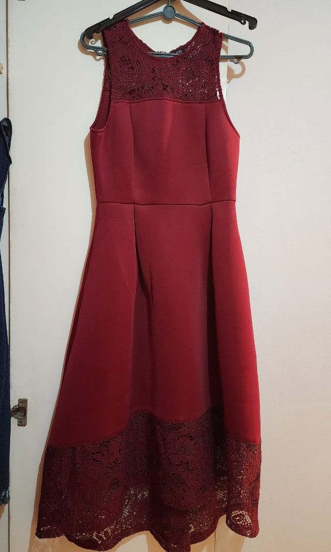 Maroon dress Clearance