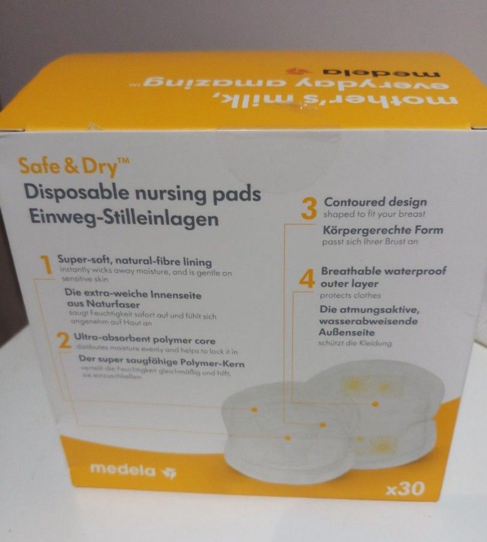 Medela Safe & Dry Disposable Nursing Pads 30pcs