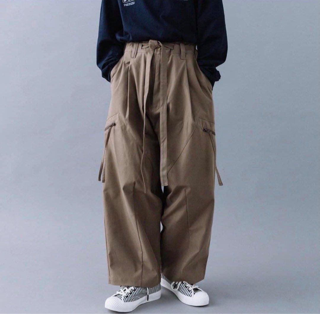 MELSIGN - Strap Zip Pocket Trouser - Khaki / 拉鍊口袋長褲-卡其S