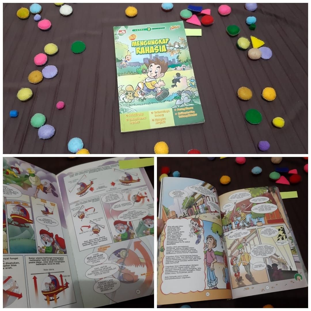 Mengungkap Rahasia Komik sains Kuark Level 2 buku anak, Buku & Alat