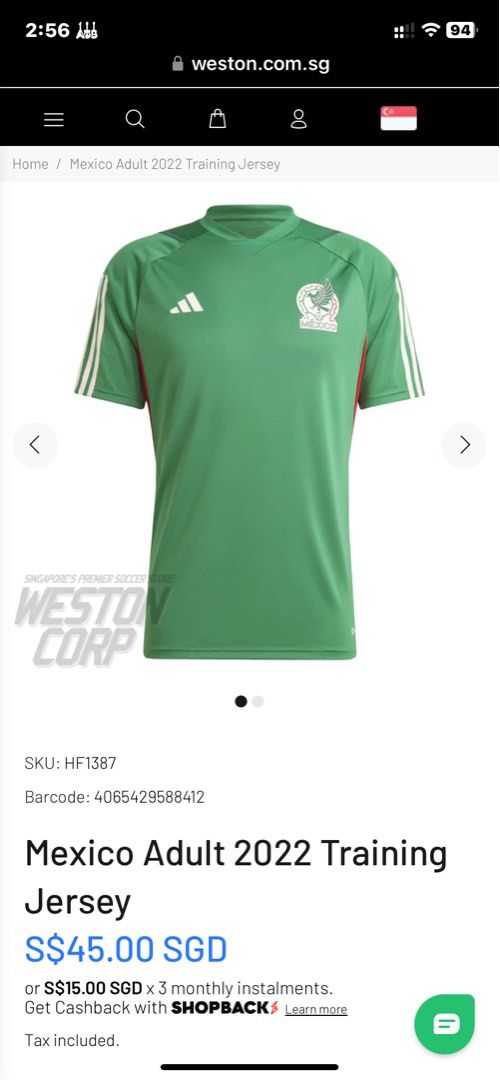 adidas Mexico 2022 Home Replica Jersey - Green