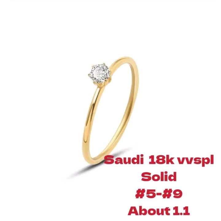 Minimalist Style Solid Engagement Ring in Saudi Gold 18 K ✨ (Category: Rings) located in Caloocan City. Submitted by cheskhaionlinestore2.0 (Listing ID 1259061475, Image 2). Description: New Stocks Arrival 😍 Minimalist Solid Style Engagement Ring 18K Saudi Gold 🪙 Details indicated in the product photo ‼️ Guaranteed Pawnable 💯 Wise Investment 😉 Brandnew 💯 Legit and Trusted Seller 💯 Cash on Delivery ( with downpayment to avoid cancellation of