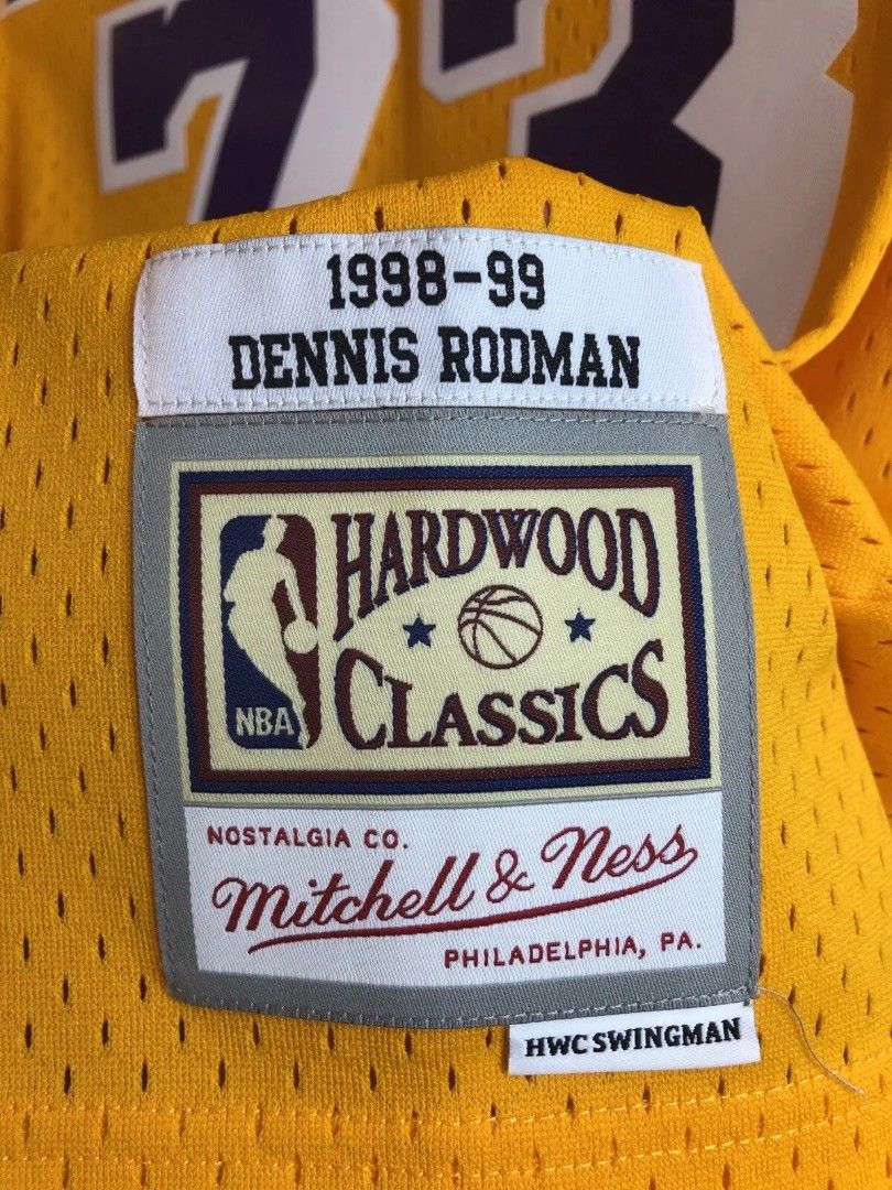 MITCHELL AND NESS HARDWOOD CLASSICS LOS ANGELES LAKERS #73 DENNIS