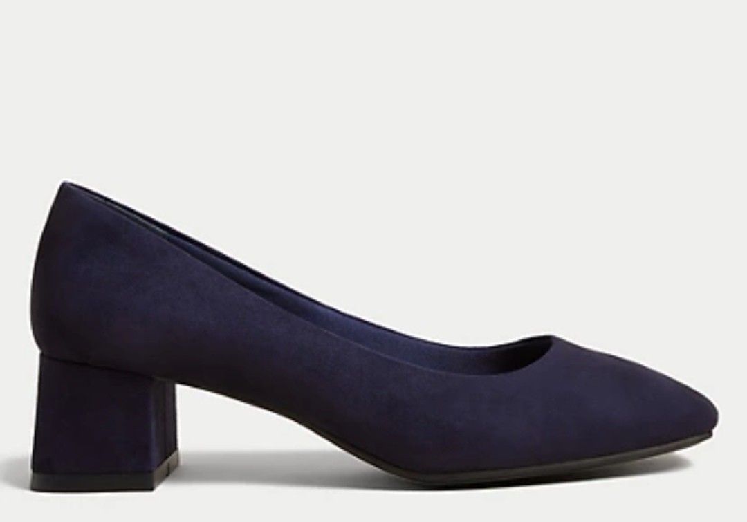 Navy blue court shop shoes marks and spencer