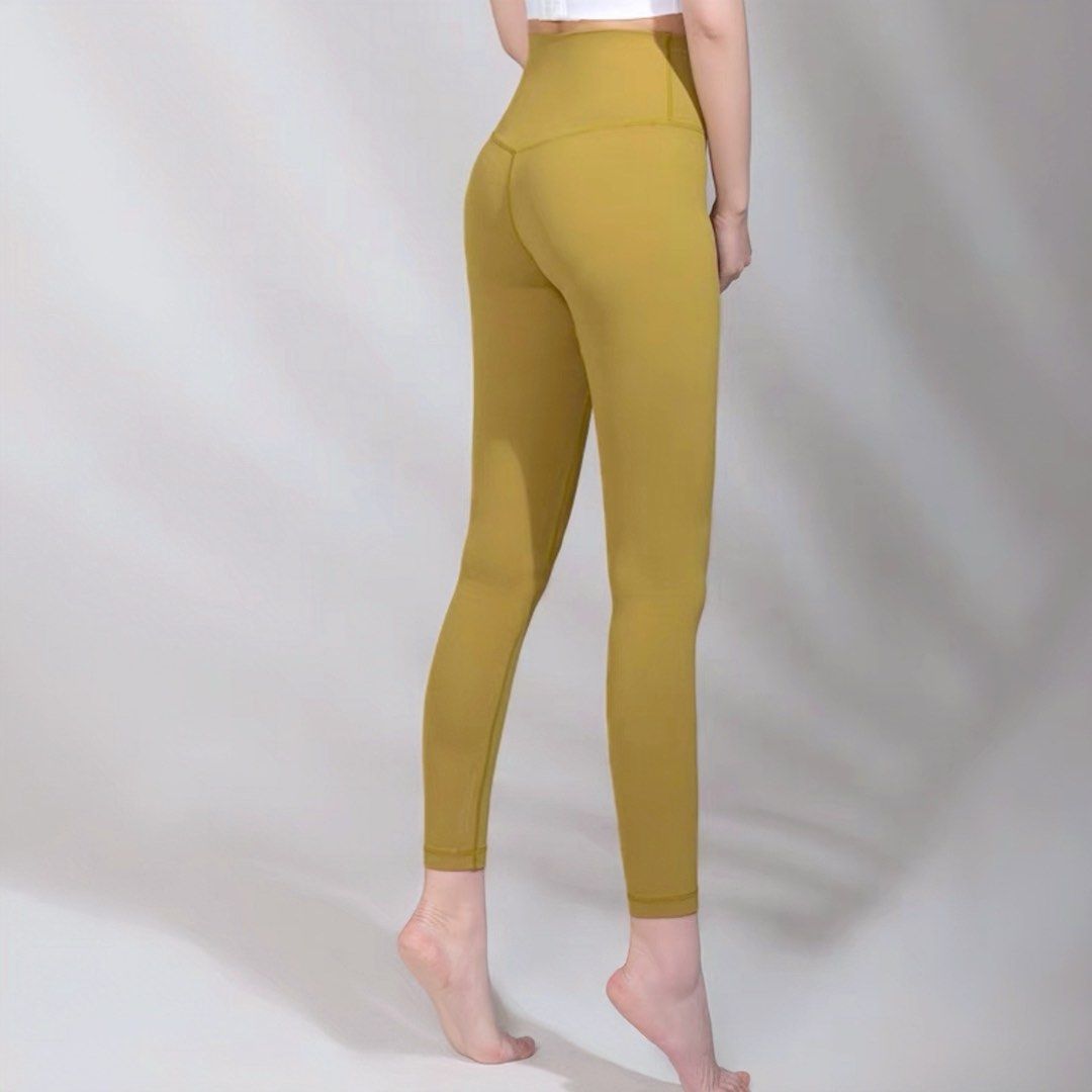 Mustard Color Support Yoga Leggings Women s Fashion Activewear