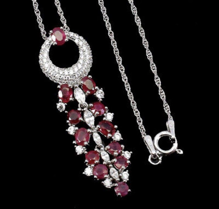 Genuine ruby necklace discount