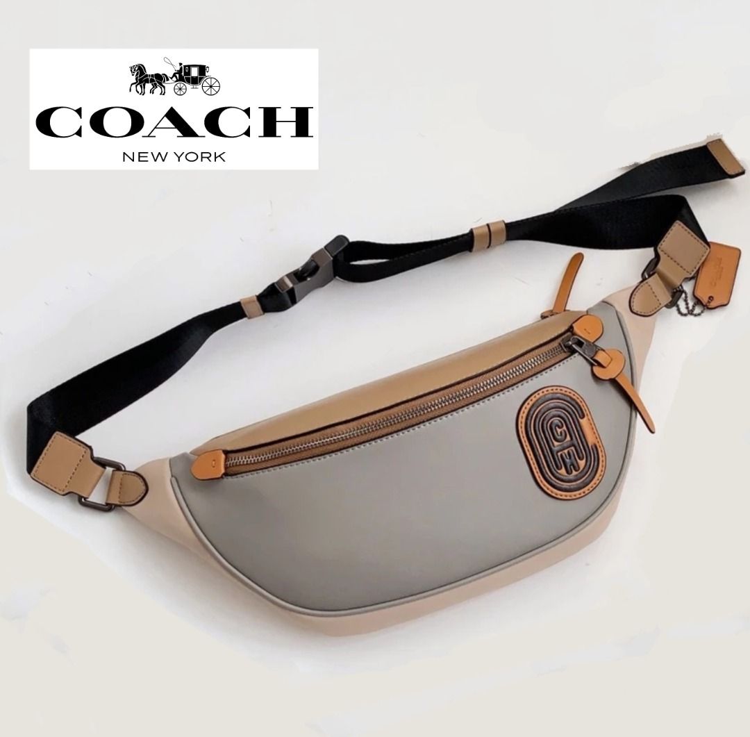 Rivington belt bag in signature canvas with coach online patch