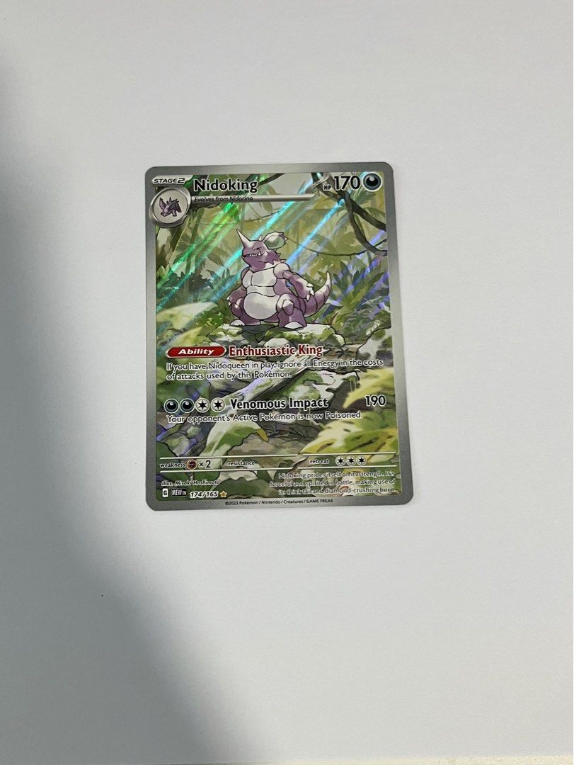 Nidoking illustrator rare full art - 151 Scarlet & Violet, Hobbies & Toys,  Toys & Games on Carousell