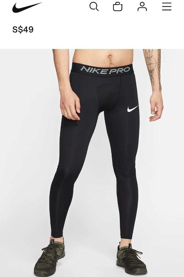 Nike Pro Men's Tights, Men's Fashion, Bottoms, Joggers on Carousell