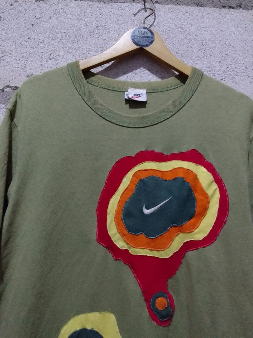 Mnike Reworked Nike rework/nike reworked, Fesyen Pria, Pakaian , Atasan di Carousell