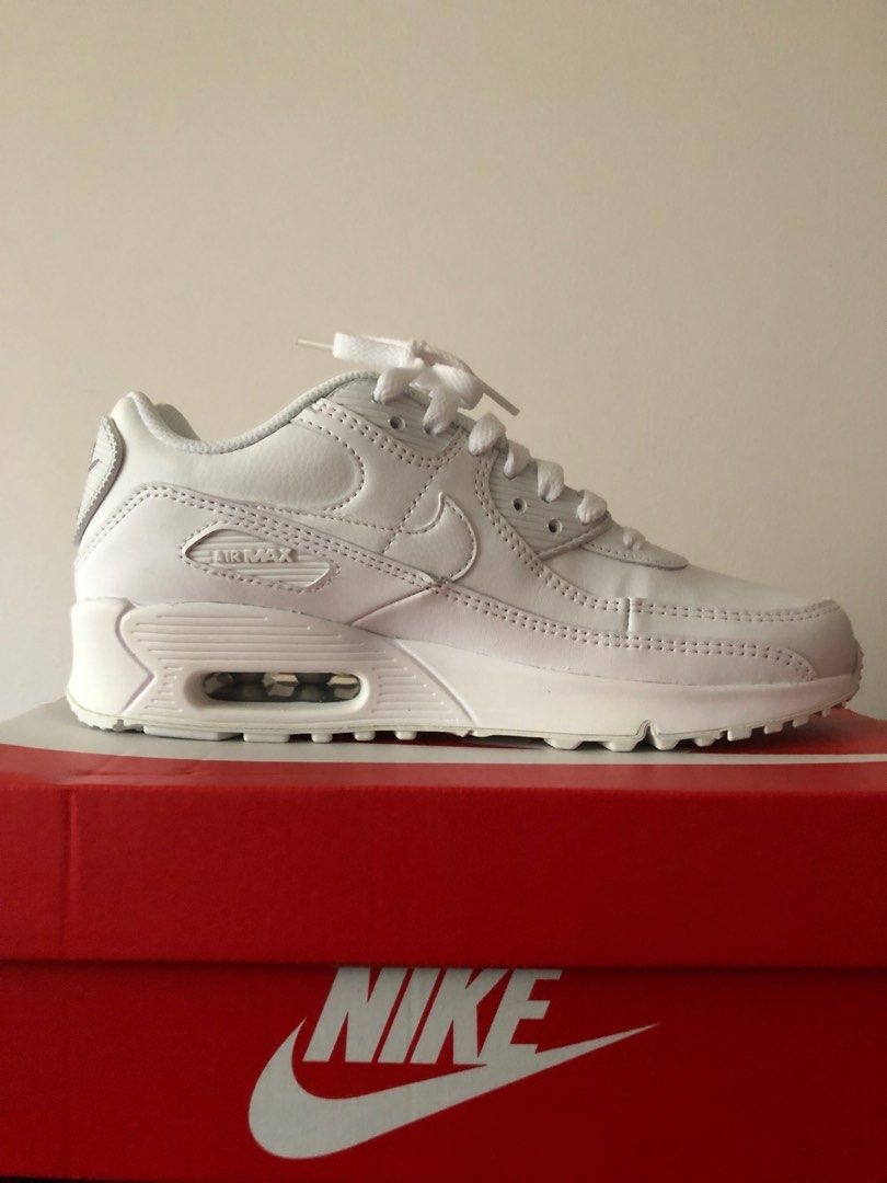 Nike Air Max 90 White Women s Fashion Footwear Sneakers on