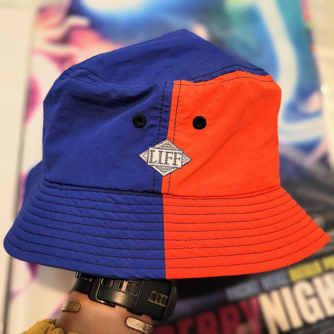 Niko and 漁夫帽拼色藍紅Bucket Hat, 男裝, 手錶及配件, 棒球帽、帽- Carousell