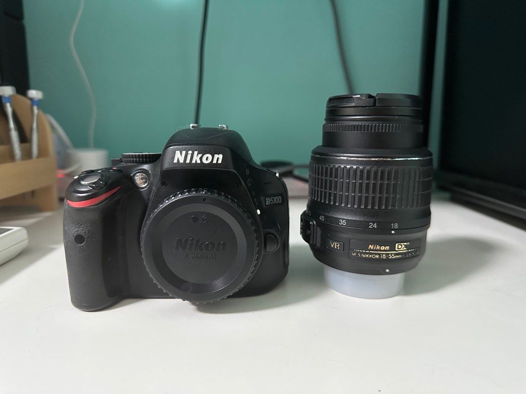 nikon D5100 with kit lens, Photography, Cameras on Carousell