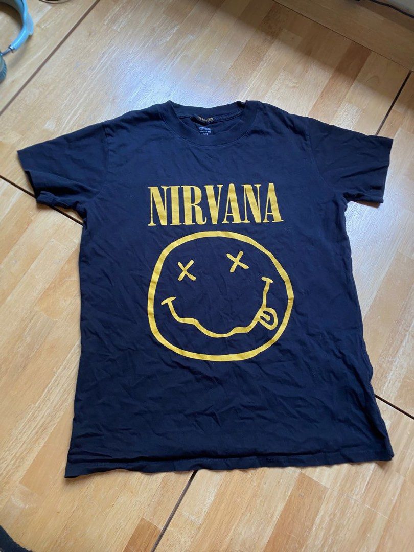 Nirvana band shirt, Men's Fashion, Tops & Sets, Tshirts & Polo Shirts