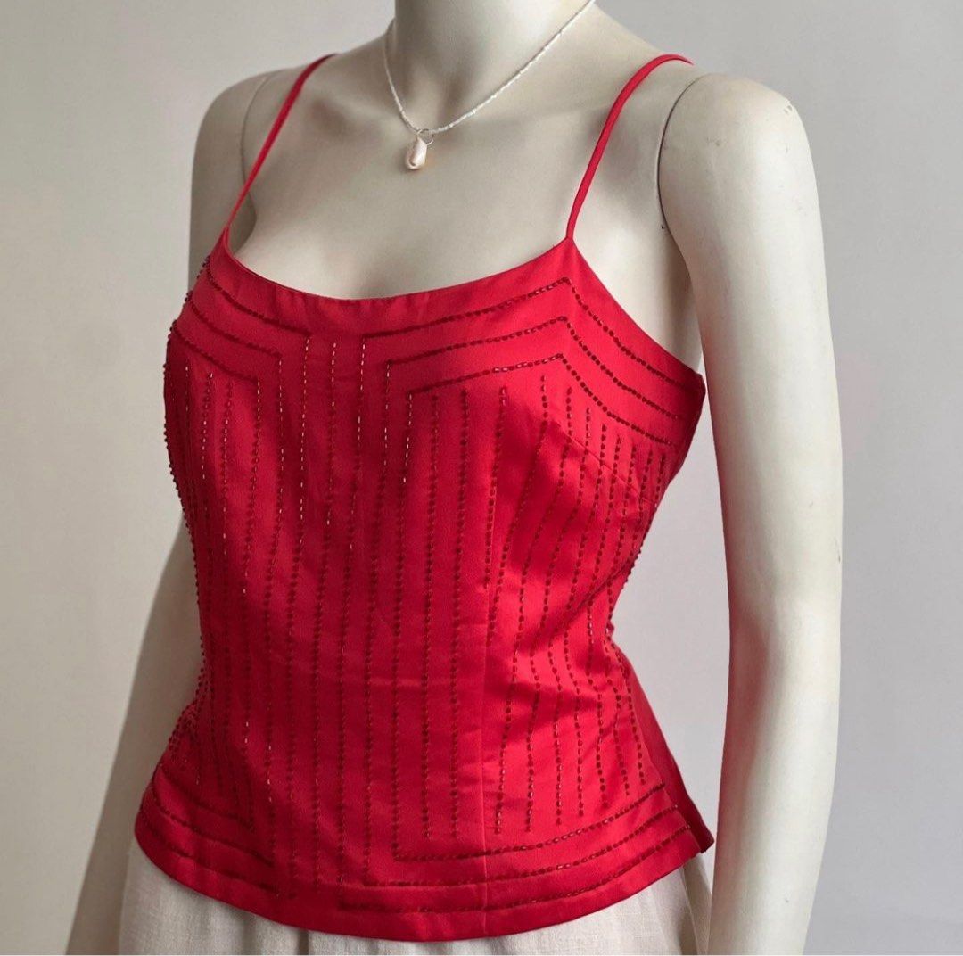 y2k cami top, Women's Fashion, Tops, Sleeveless on Carousell