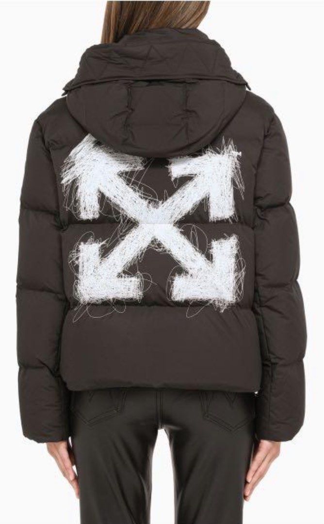 Off White Logo Puffer Down Jacket Moncler
