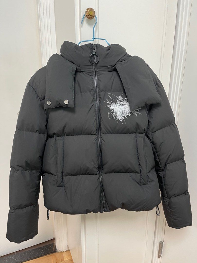 Moncler off white puffer jacket shop