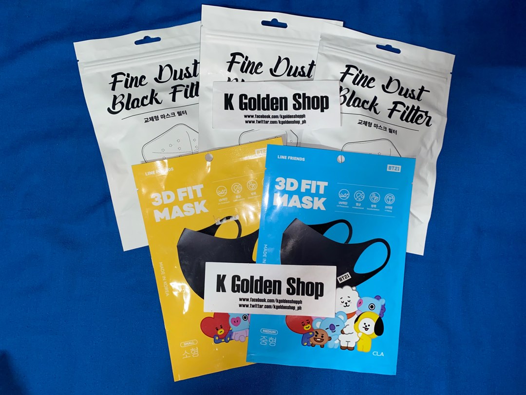 [ONHAND] Line Friends BT21 3D Fit Masks and Filter, Hobbies & Toys ...