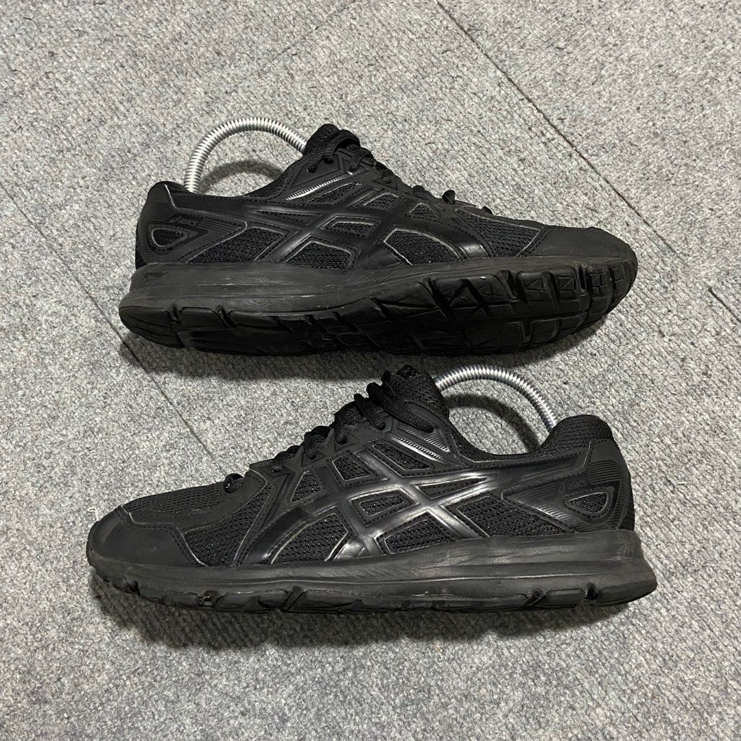 Original ASICS JOG All black Men s Fashion Footwear Sneakers