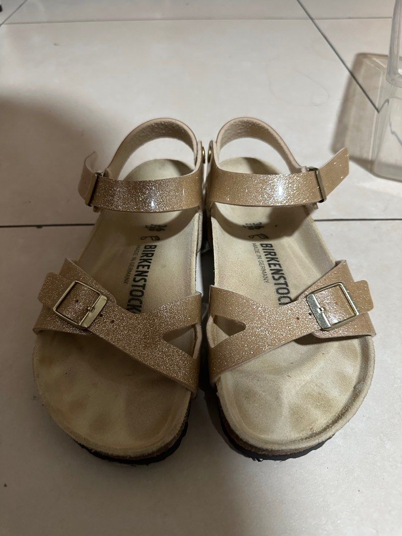 Birkenstock Rio Birko Magic Galaxy Sandals (Category: Sandals) located in Makati City. Submitted by kach15 (Listing ID 1259076172, Image 2). Description: Birkenstock Rio Birko Magic Galaxy Sandals Original, used only thrice Size: EU 36 RFS: malaki sakin .