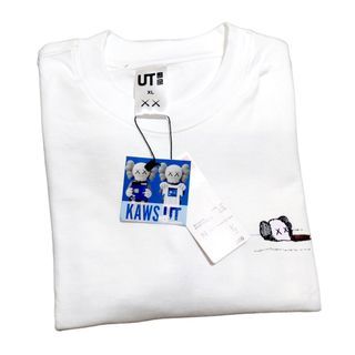 Original New Uniqlo x KAWS Crew Neck Putih Jumbo Oversize Big Size