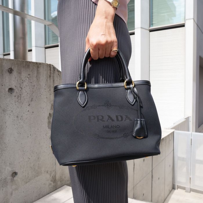 PRADA Jacquard 2 Way Tote