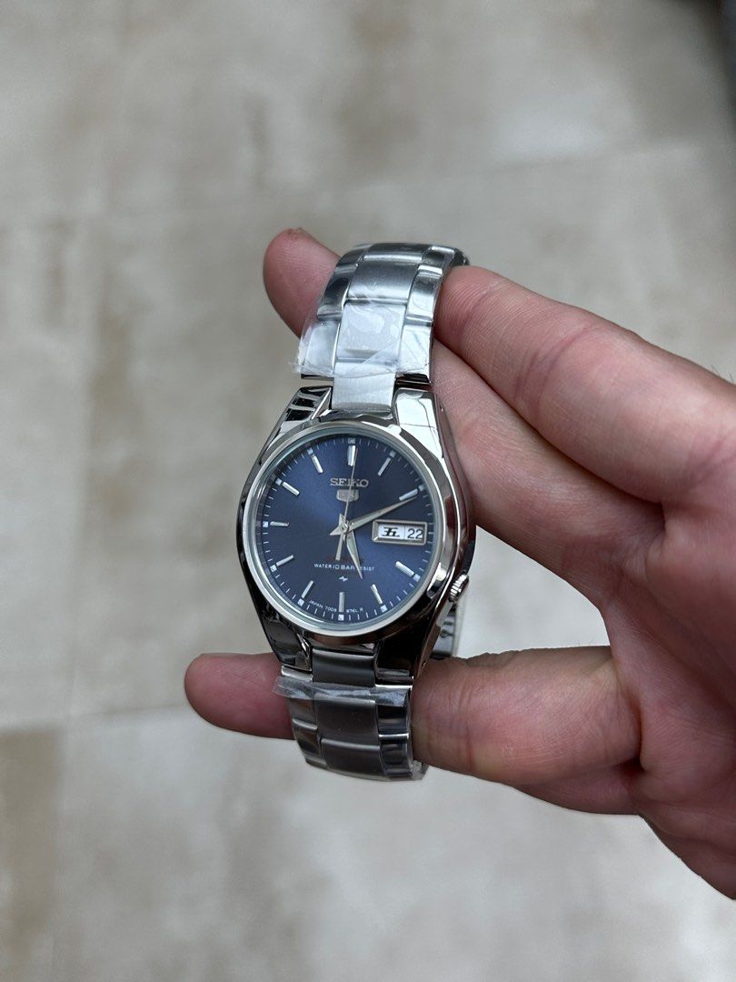 Original Seiko 5 navy blue automatic watch 37mm 7s26 Men s
