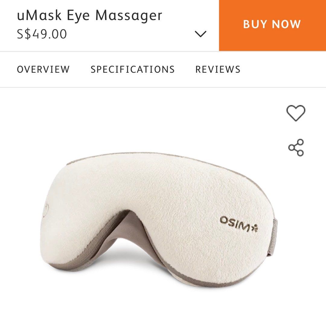 Osim uMask Eye Massager OS-112 アイマッサージャー-