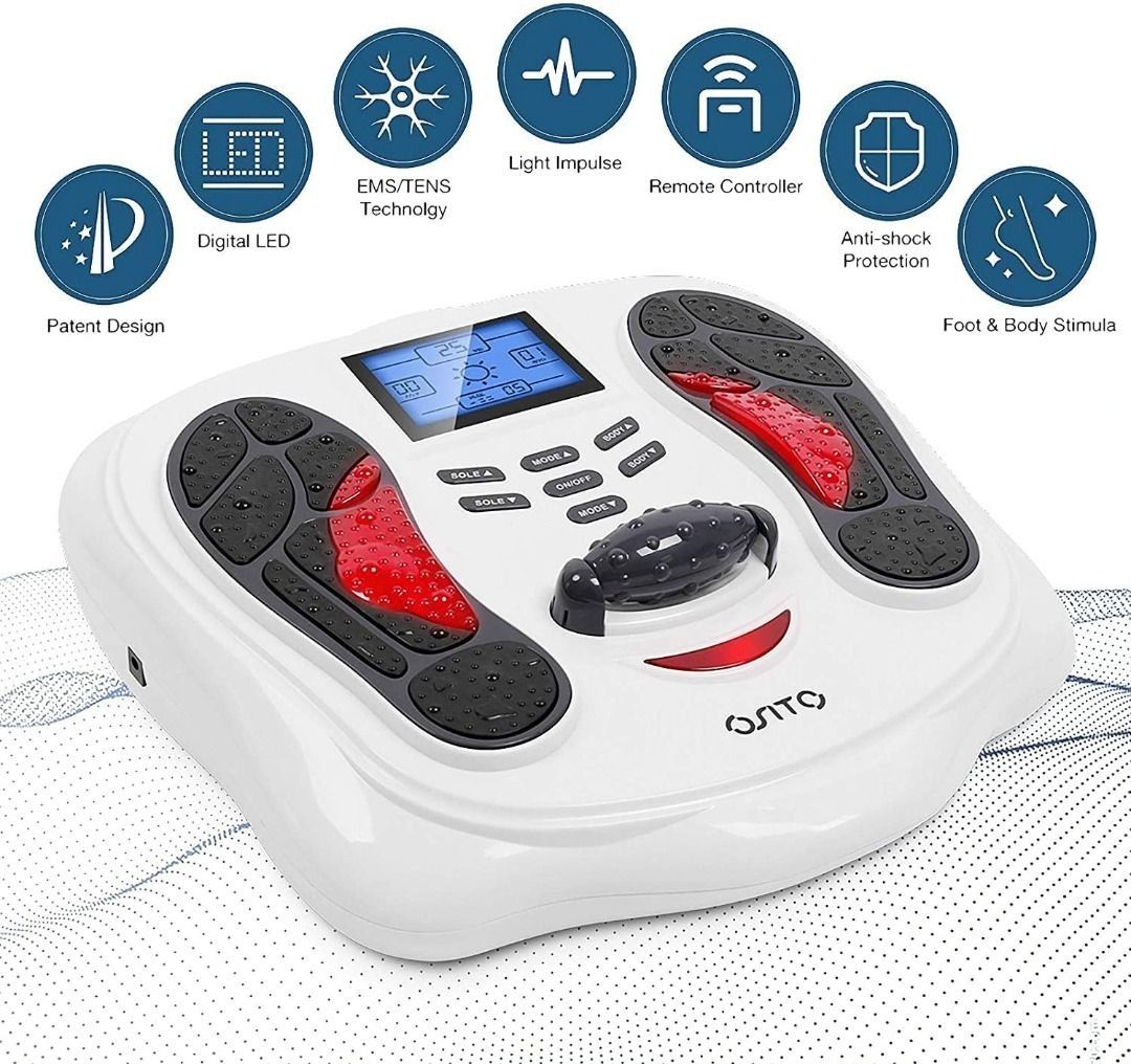 Osito Foot Massager Legs Blood Circulation Tens EMS Pulse Pain Relief