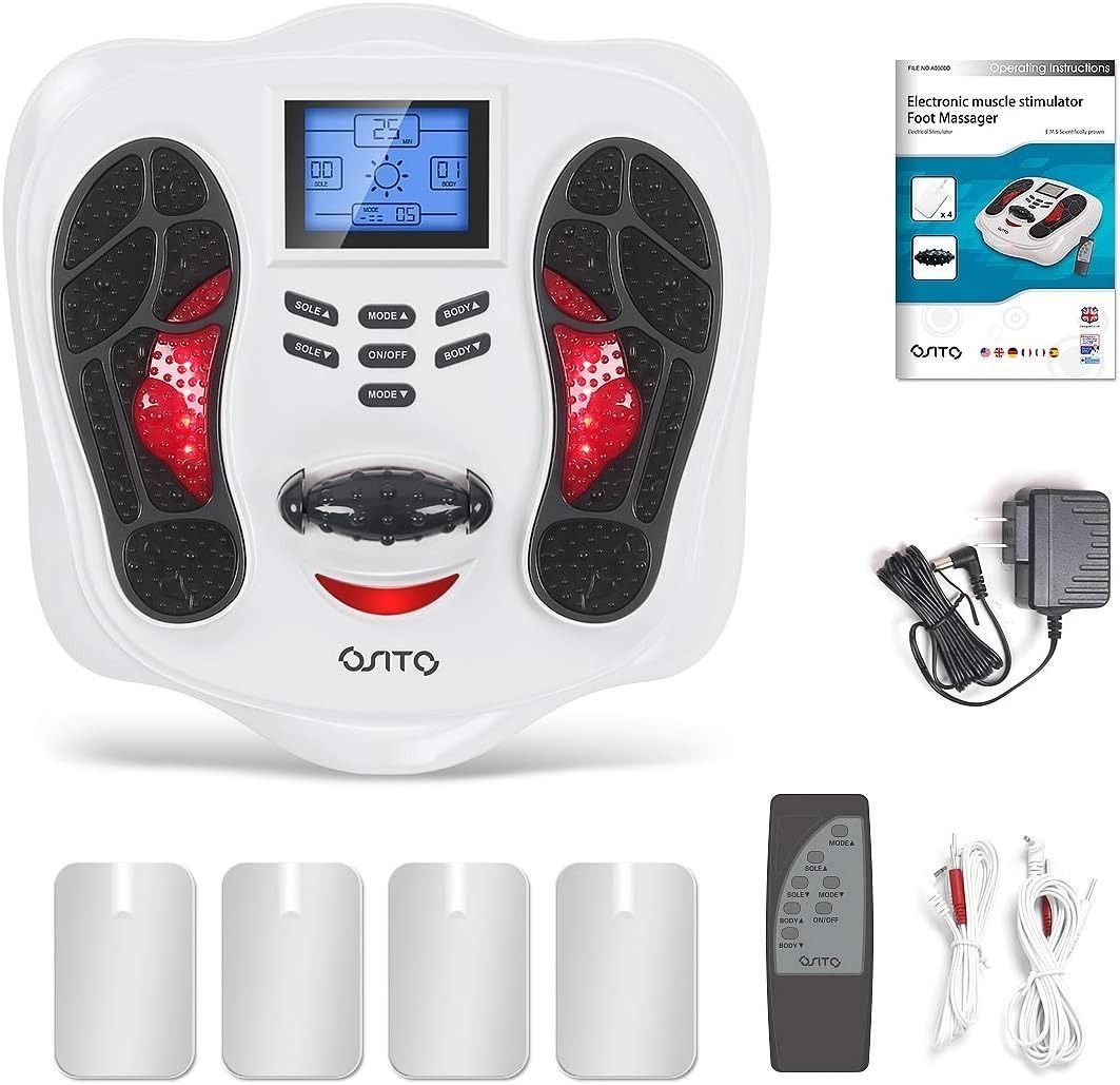 OSITO TENS Unit EMS Stimulator Pain Relief Back of Neck Feet Massager  Wireless