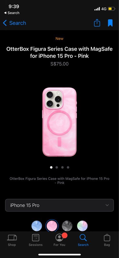 OtterBox Figura Series Case with MagSafe for iPhone 15 Pro Max - Pink