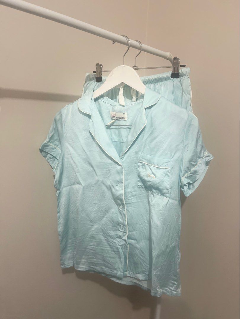 Peter alexander light blue silk set hotsell