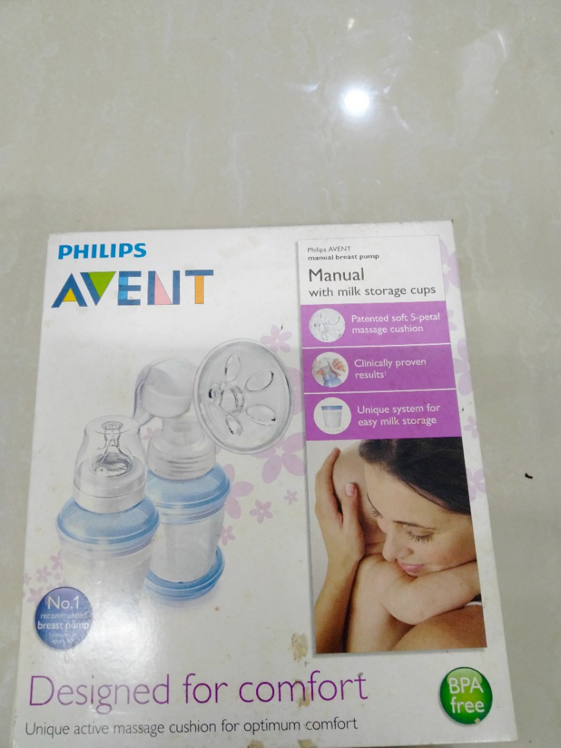 Philips AVENT Manual Breast Pump with milk storage cups