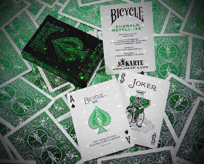 Bicycle foil back emerald sales