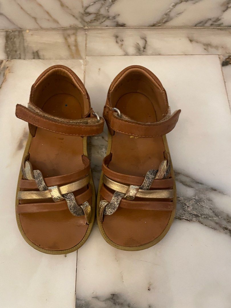 Girls online sandals leather