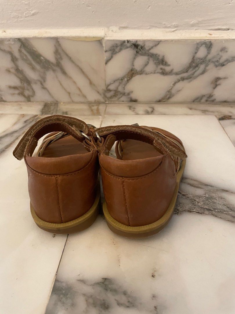 Girls online sandals leather