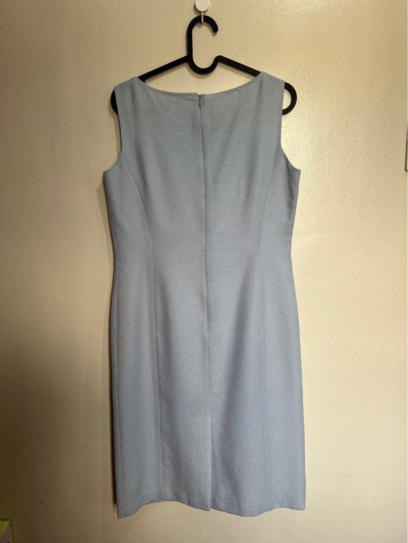 Powder blue bodycon dress (Category: Dresses) located in Imus. Submitted by c.mng (Listing ID 1258972899, Image 2). Description: Very flattering. Tweeded fabric, lined. For size M Bust is until 35 inches Waist is until 30 inches Length is until 34 inches.