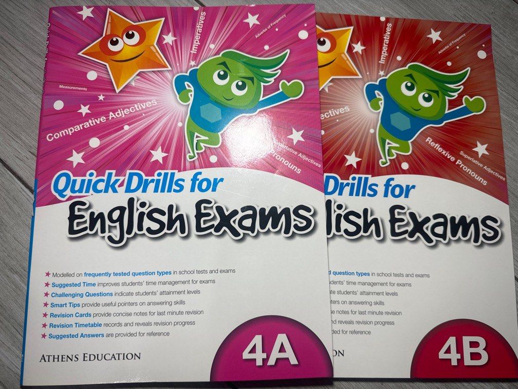 Quick Drills for English Exams 4A & 4B, 興趣及遊戲, 書本 & 文具, 教科書 Carousell