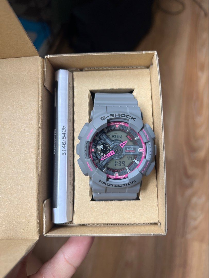 G shock gray and pink cheap