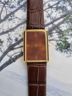 Rare Vintage ST Dupont "Chinese Lacquer" Tank Swiss Watch 1980s