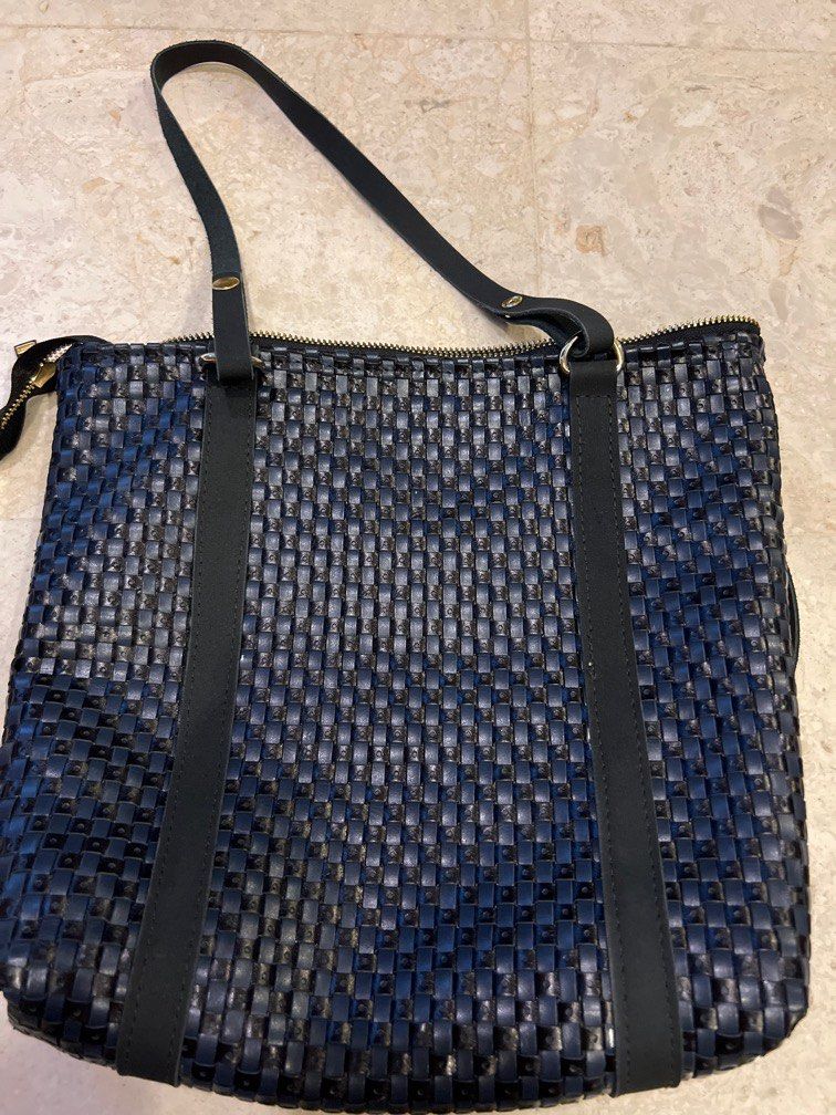 Real sales leather tote