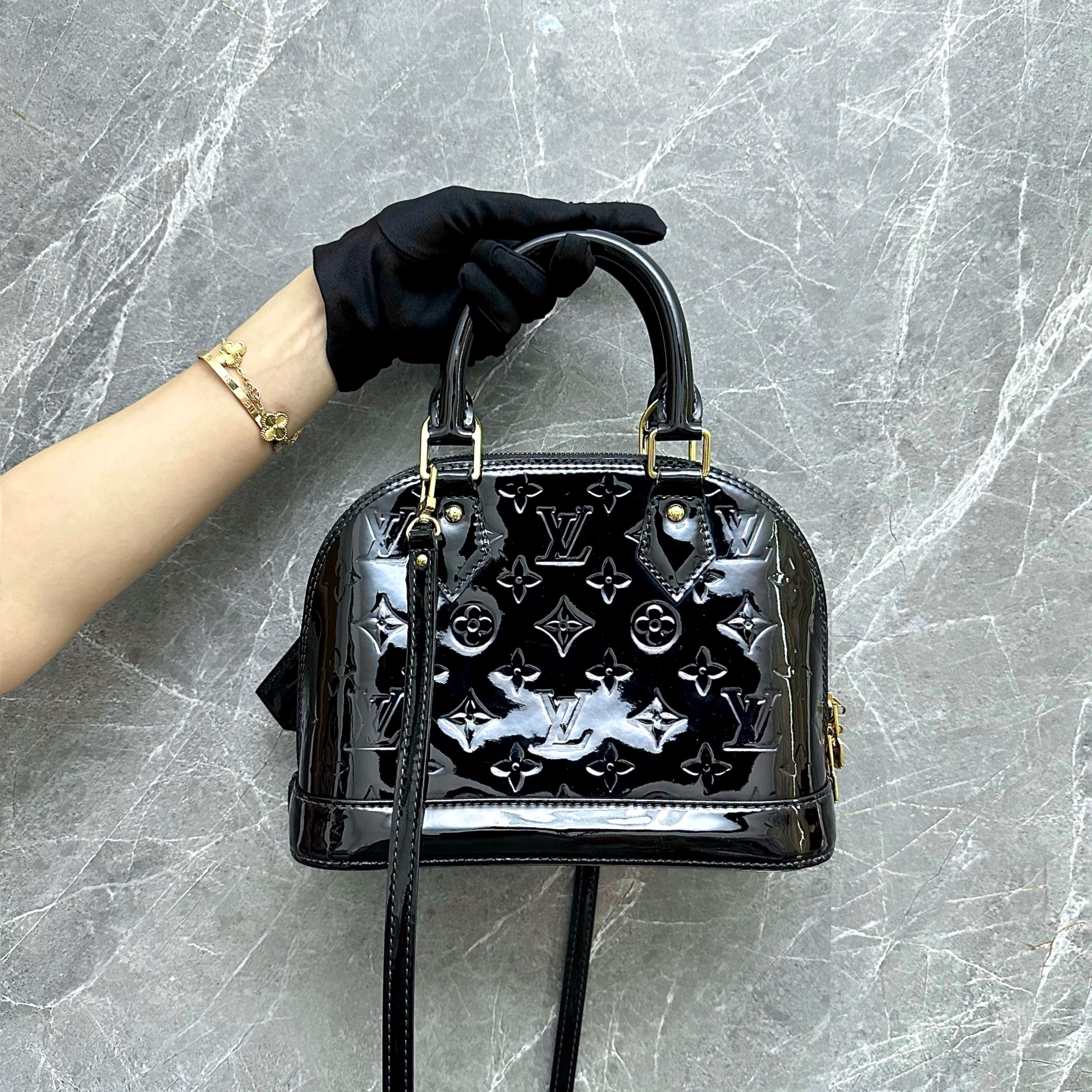 Louis Vuitton Alma Patent Leather Handbag