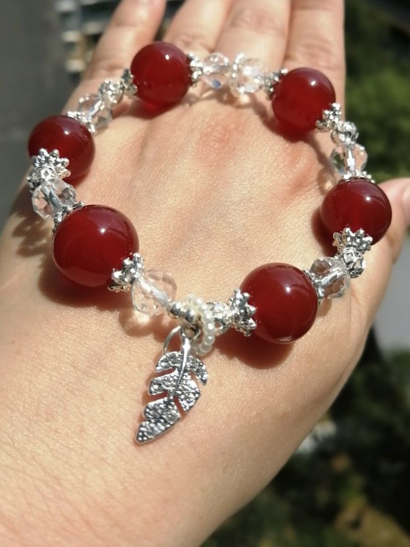 Red store charm bracelet