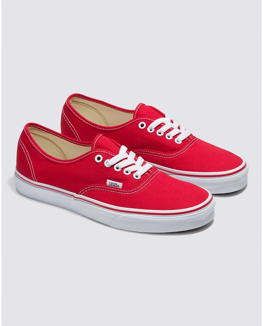 Red Vans shoes Authentic Style VN000EE3RED1 Women s Fashion