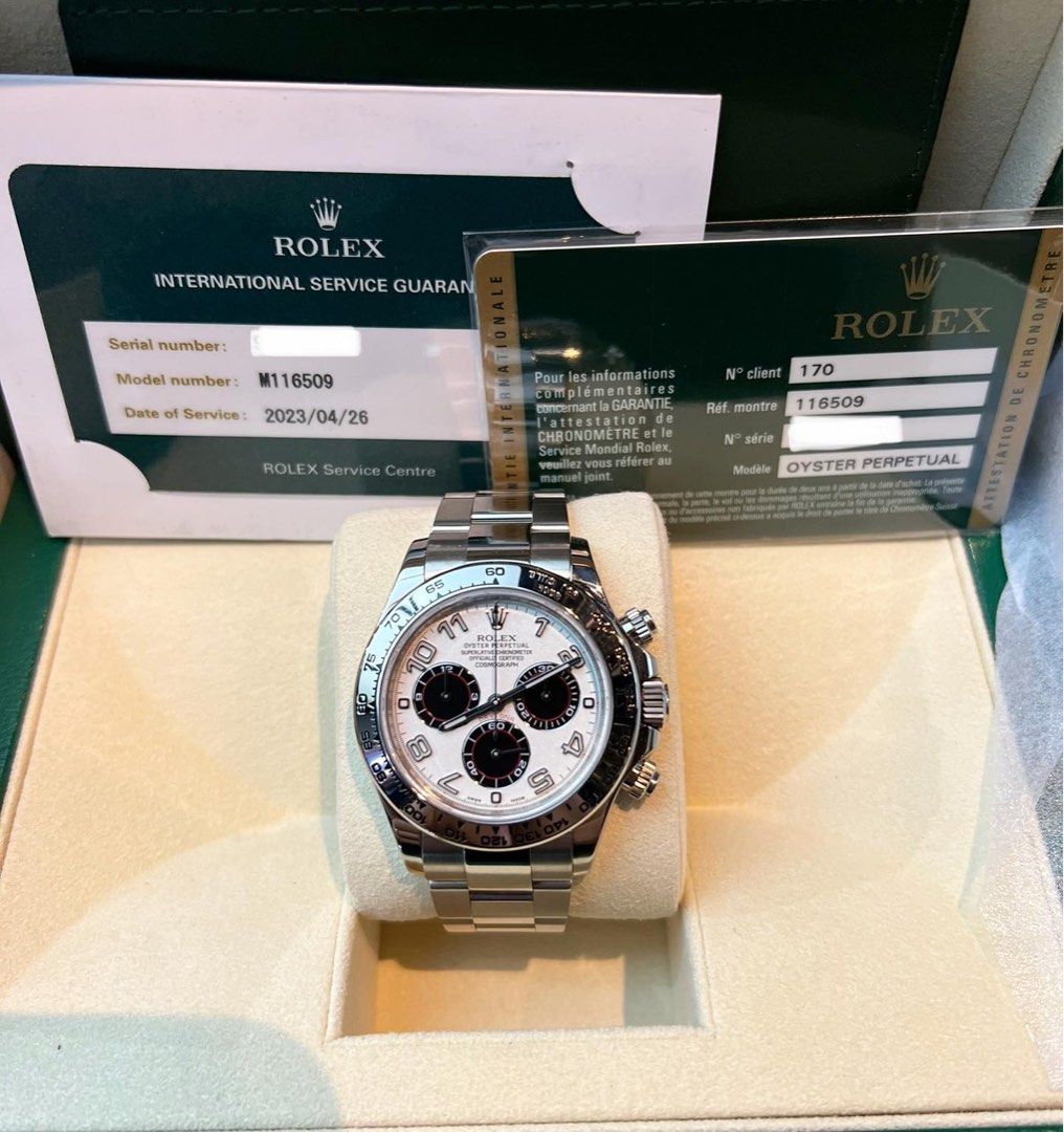 Rolex Daytona Full White Gold Panda Dial 116509