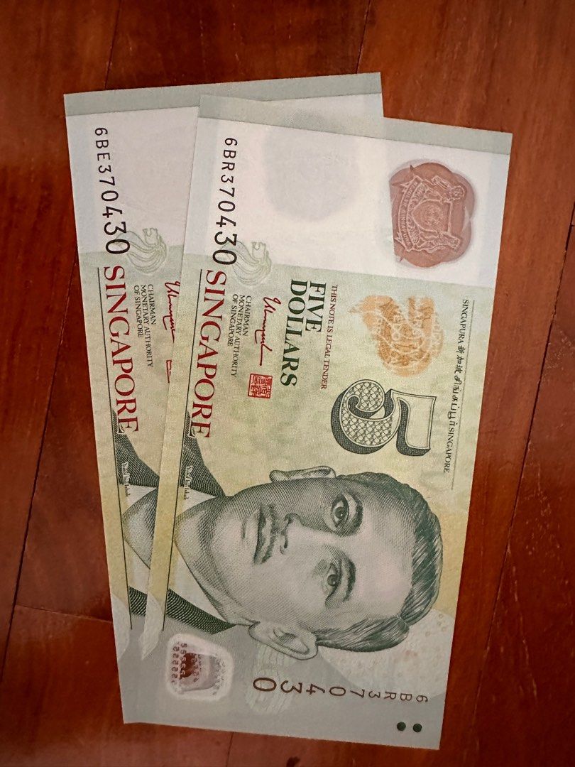 Same Numbers (Category: Currency) located in Singapore. Submitted by scanscant (Listing ID 1259017285, Image 2). Description: Add $2 each piece to face value. Selling as a lot. Thank you..