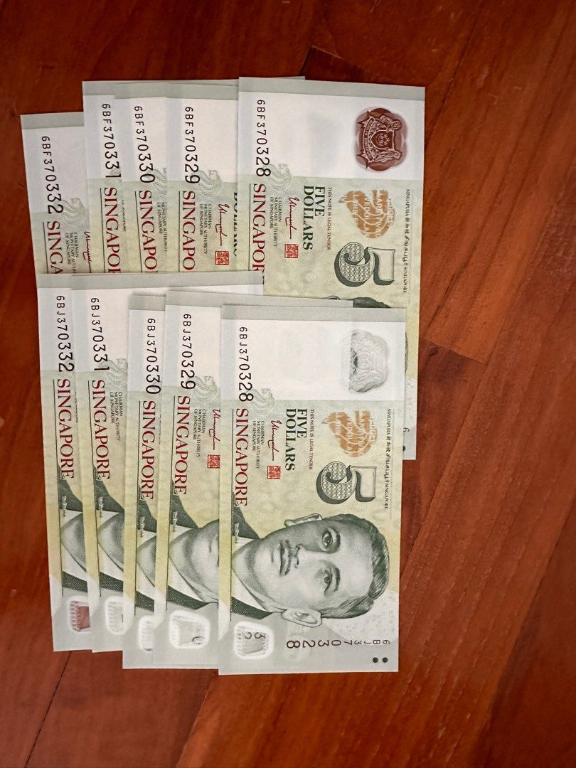 Same Numbers (Category: Currency) located in Singapore. Submitted by scanscant (Listing ID 1259017285, Image 1). Description: Add $2 each piece to face value. Selling as a lot. Thank you..