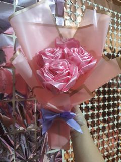 Satin Ribbon Rose Bouquet