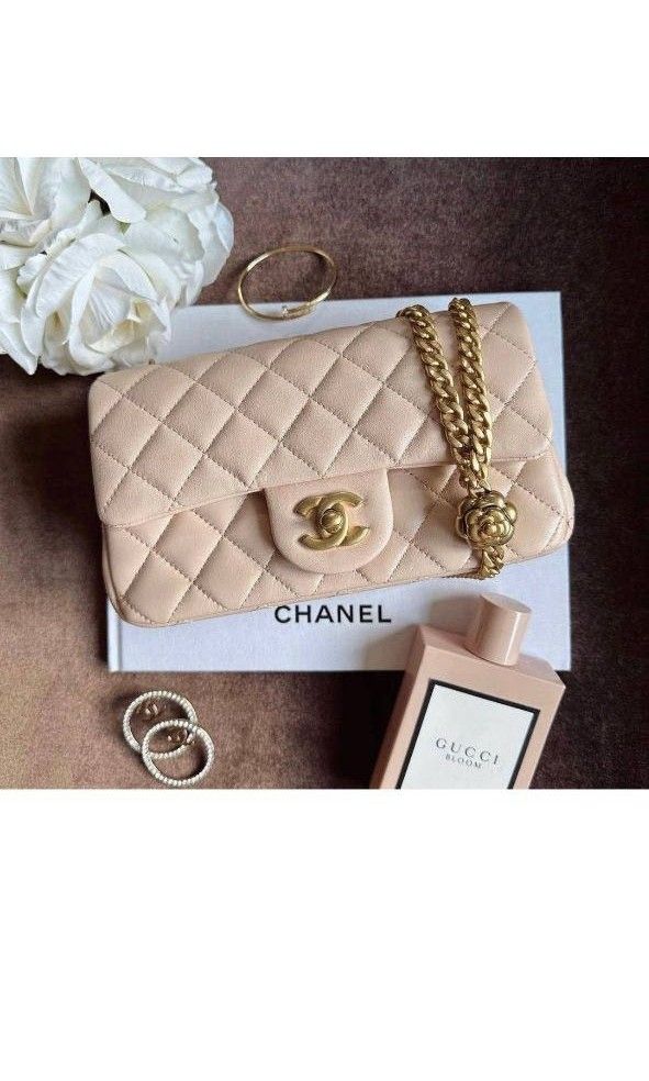 Chanel Vintage Beige Mini Square Flap 20cm – CamelliaCurate